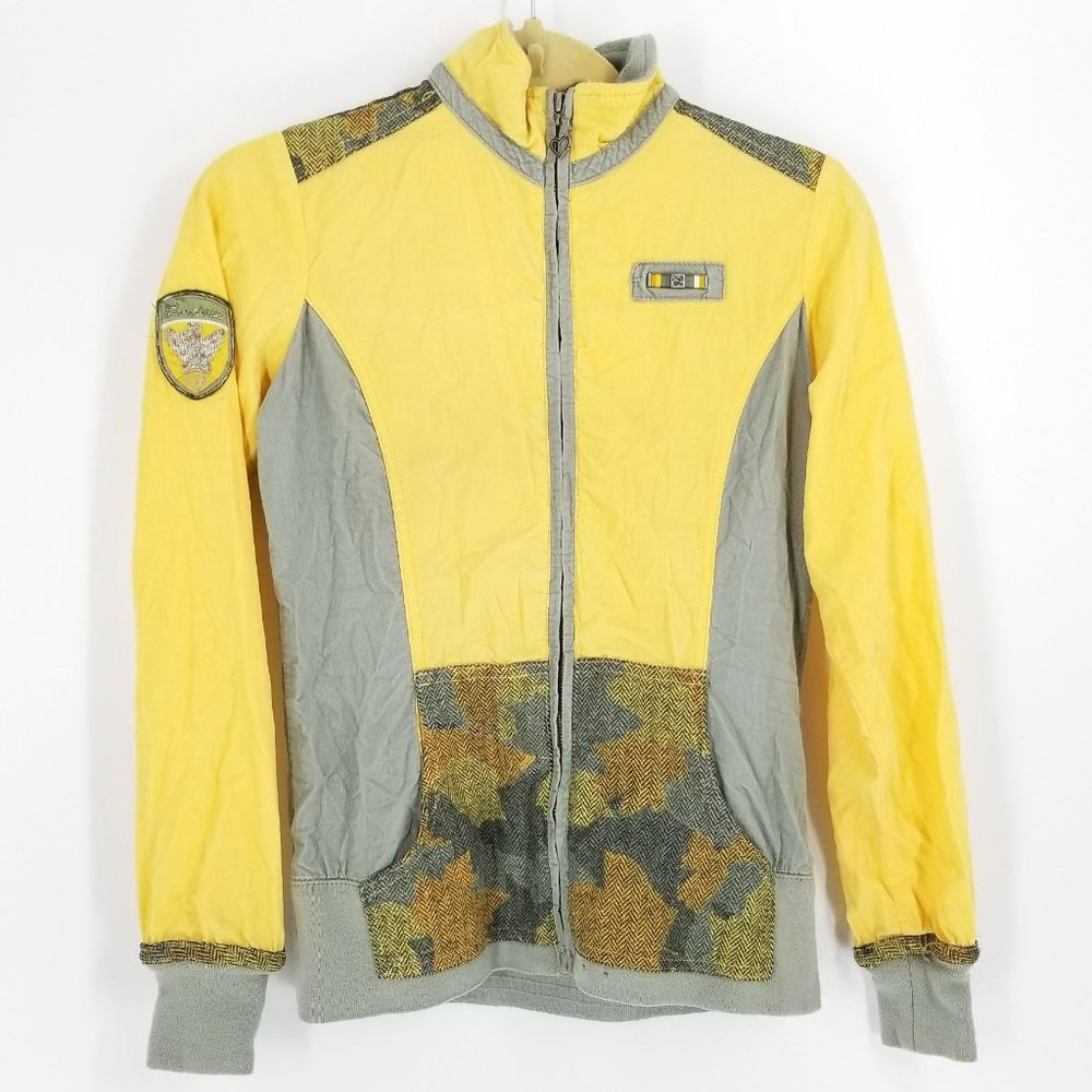 Luxirie Cotton Wing Control Full Zip Contrast Track Jacket Size Small